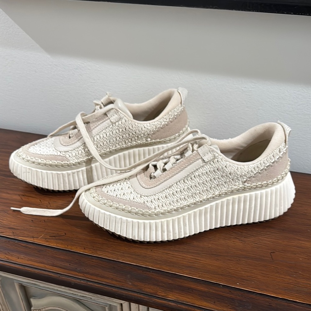 Dolce Vita Cream and Tan Sneakers
